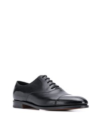 schwarze Leder Oxford Schuhe von John Lobb