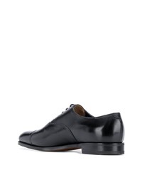 schwarze Leder Oxford Schuhe von John Lobb