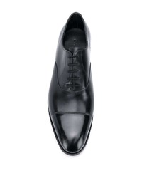 schwarze Leder Oxford Schuhe von John Lobb