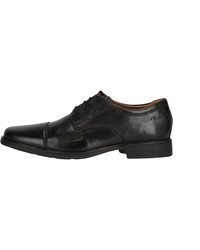 schwarze Leder Oxford Schuhe von Clarks
