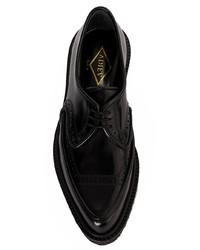 schwarze Leder Oxford Schuhe von Adieu Paris
