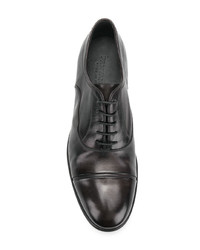 schwarze Leder Oxford Schuhe von Pantanetti