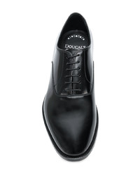 schwarze Leder Oxford Schuhe von Doucal's