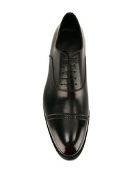 schwarze Leder Oxford Schuhe von Santoni