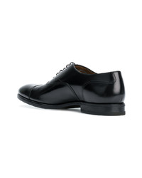 schwarze Leder Oxford Schuhe von Henderson Baracco