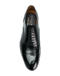 schwarze Leder Oxford Schuhe von Henderson Baracco