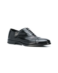 schwarze Leder Oxford Schuhe von Henderson Baracco