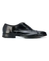 schwarze Leder Oxford Schuhe von Henderson Baracco