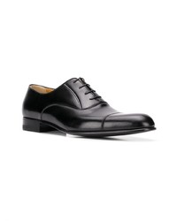 schwarze Leder Oxford Schuhe von a. testoni