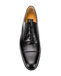 schwarze Leder Oxford Schuhe von a. testoni