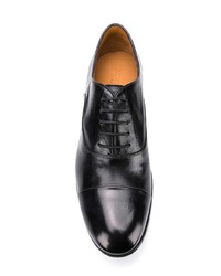 schwarze Leder Oxford Schuhe von Pantanetti