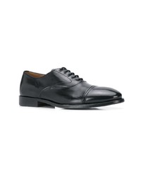 schwarze Leder Oxford Schuhe von Silvano Sassetti