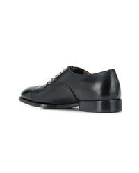 schwarze Leder Oxford Schuhe von Silvano Sassetti