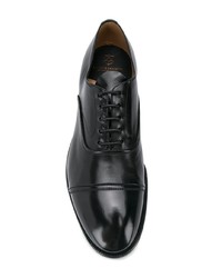 schwarze Leder Oxford Schuhe von Silvano Sassetti