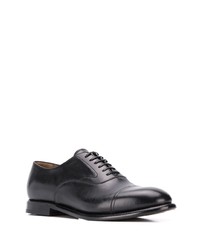 schwarze Leder Oxford Schuhe von Silvano Sassetti