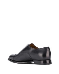 schwarze Leder Oxford Schuhe von Silvano Sassetti