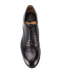 schwarze Leder Oxford Schuhe von Silvano Sassetti