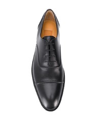 schwarze Leder Oxford Schuhe von a. testoni