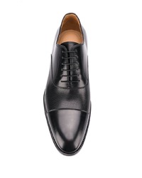 schwarze Leder Oxford Schuhe von Kiton