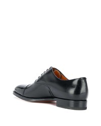 schwarze Leder Oxford Schuhe von Santoni