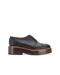 schwarze Leder Oxford Schuhe von Clergerie