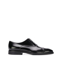 schwarze Leder Oxford Schuhe von Corneliani