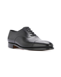 schwarze Leder Oxford Schuhe von Crockett Jones