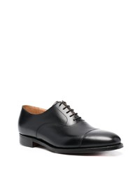 schwarze Leder Oxford Schuhe von Crockett Jones