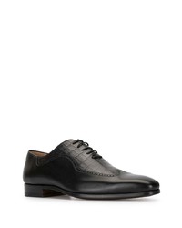 schwarze Leder Oxford Schuhe von Magnanni