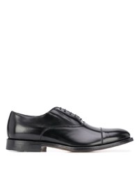 schwarze Leder Oxford Schuhe von Dell'oglio