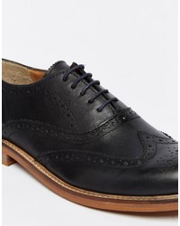 schwarze Leder Oxford Schuhe von Ben Sherman