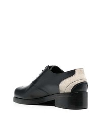 schwarze Leder Oxford Schuhe von Stefan Cooke