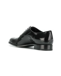 schwarze Leder Oxford Schuhe von Prada