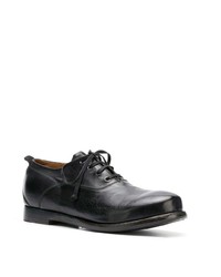 schwarze Leder Oxford Schuhe von Silvano Sassetti