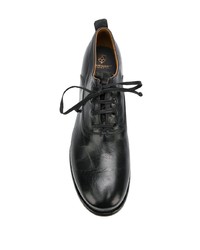 schwarze Leder Oxford Schuhe von Silvano Sassetti