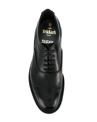 schwarze Leder Oxford Schuhe von Trickers