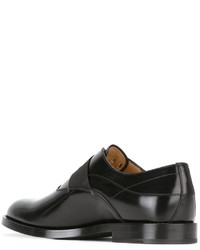 schwarze Leder Oxford Schuhe von Fendi