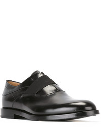 schwarze Leder Oxford Schuhe von Fendi