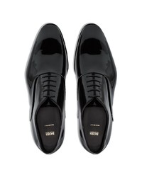 schwarze Leder Oxford Schuhe von BOSS