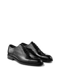 schwarze Leder Oxford Schuhe von Jimmy Choo