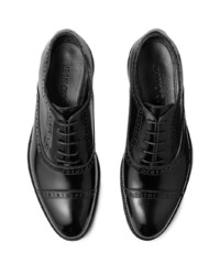 schwarze Leder Oxford Schuhe von Jimmy Choo