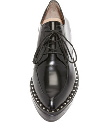 schwarze Leder Oxford Schuhe von Loeffler Randall