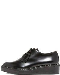 schwarze Leder Oxford Schuhe von Loeffler Randall