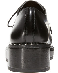 schwarze Leder Oxford Schuhe von Loeffler Randall