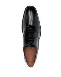 schwarze Leder Oxford Schuhe von Tod's