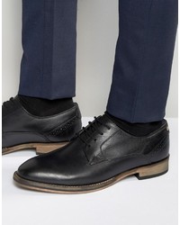 schwarze Leder Oxford Schuhe von Frank Wright