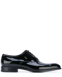 schwarze Leder Oxford Schuhe von Fratelli Rossetti