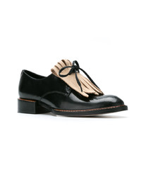 schwarze Leder Oxford Schuhe von Sarah Chofakian