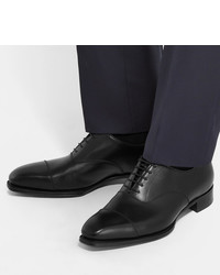 schwarze Leder Oxford Schuhe von Kingsman