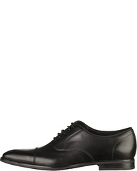 schwarze Leder Oxford Schuhe von Geox